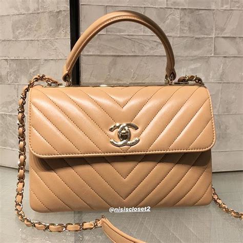 chanel chevron cc tan|Chanel Chevron pattern.